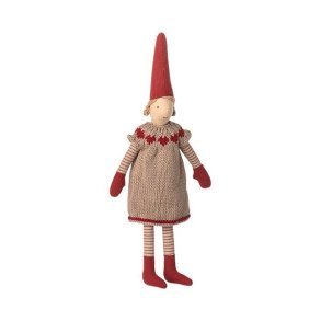 Nisse str. 2 /2025 - Pige 31 cm. -pige strik med hjerter