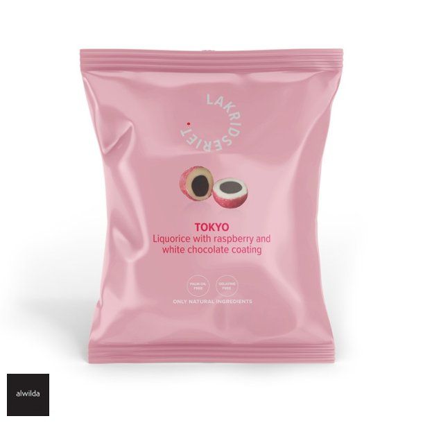 S�d lakrids med hvid chokolade &amp; hindb�r