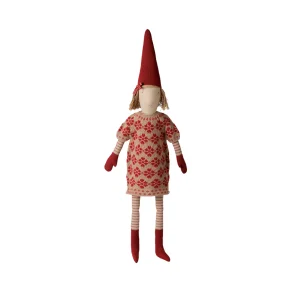 Maileg Pixy str. 5, pige i strik kjole, H: 84  cm. 2026 - KOMMER SNART