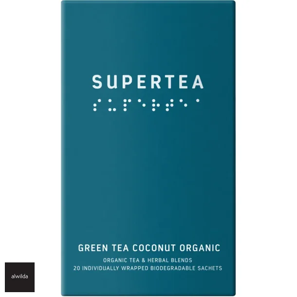 Gr�n te med kokos &amp; kakaoskaller, �KOLOGISK - Te-ministeriet, enkelt tebrev eller pk./20 stk.