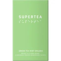 Gr�n te med frisk mynte, �KOLOGISK - Te-ministeriet, enkelt tebrev eller pk./20 stk.