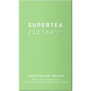 Gr�n te med frisk mynte, �KOLOGISK - Te-ministeriet, enkelt tebrev eller pk./20 stk.