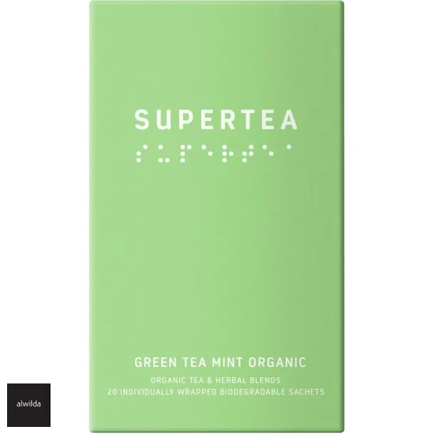 Gr�n te med frisk mynte, �KOLOGISK - Te-ministeriet, enkelt tebrev eller pk./20 stk.