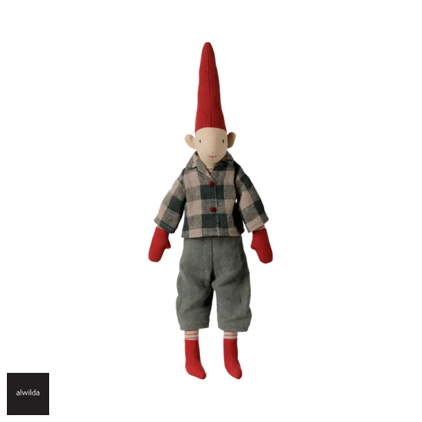 Maileg dreng i ternet skjorte,  Size: 2 / 2026, H: 31 cm. - KOMMER SNART