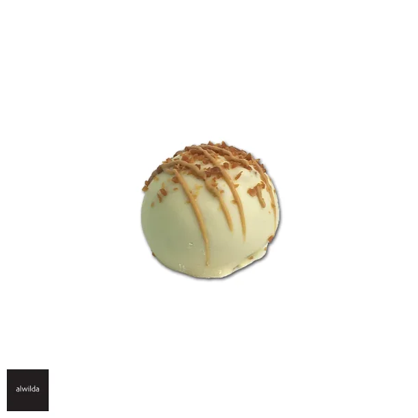 THY trfler - CAPPUCCINO, trffel med rom &amp; flydende cappuccino-karamel hvid chokolade m. pynt