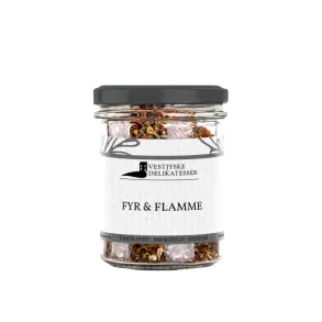 FYR & FLAMME i glas, chili, stensalt, paprika,  peber, hvidlg - Vestjyske specialiteter