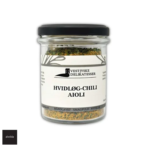 HVIDLG &amp; CHILI AIOLI - Vestjyske specialiteter - hvidlg, lg, salt, persille, chili &amp; ingefr,