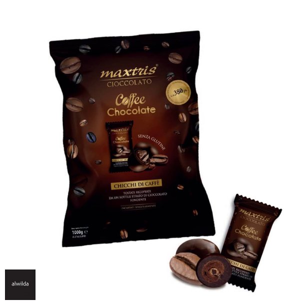 Kaffebnner med mrk chokoladeovertrk / enkelt pakkede  GLUENFRI 
