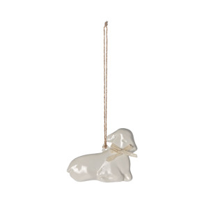 Maileg metalophng - lam rhvid, gul - 5x6,5 cm.  