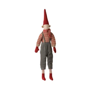 Maileg nissedreng str. 4 /2026 - 61 cm. - strikbluse, halst�rkl�de & selebukser - KOMMER SNART
