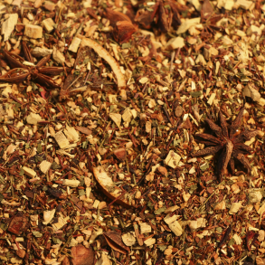 Rooibush & Grn Rooibush iblandet lakrids, stjerneanis, ingefr, appelsin, kanel & hibiskus