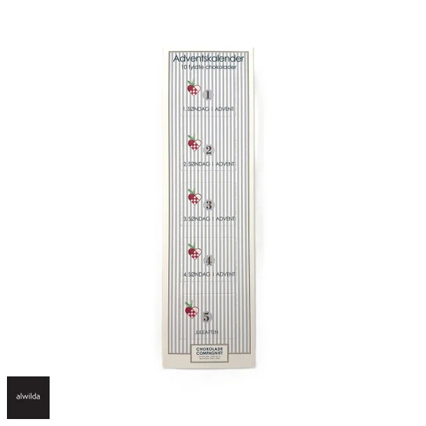 Adventskalender fra Valrhona, 1-5 ( 1 xtra til juleaften:) 