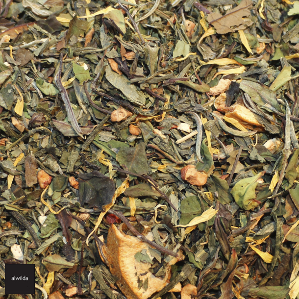 Hvid &amp; grn te blend med ble &amp; appelsin