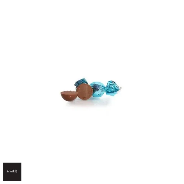 Chokoladekugle tyrkis - lys chokolade m.ed amarettosmag
