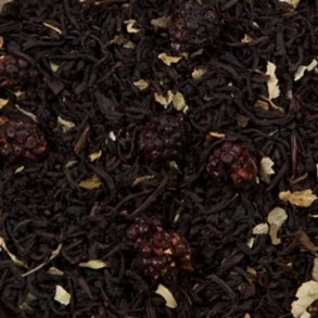 Sort te med hele bromb�r & bromb�rblade