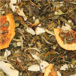 Caribisk passions te, Hvid & grn te m. mango, passion & kokos 