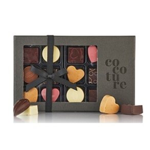 Chokoladeske med 14 stk. fyldte chokolader & konfekt