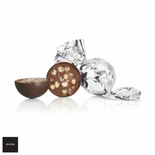 Chokoladekugle slv - lys chokolade med nougat &amp;  karamel