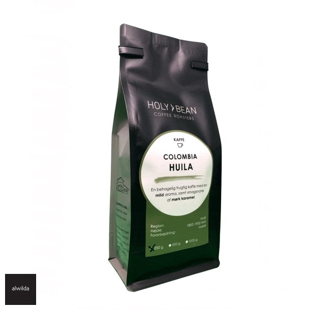 Holy bean - Colombia, Hulia. Mellemristet, let frugtig, mild aroma &amp; med noter af mrk karamel
