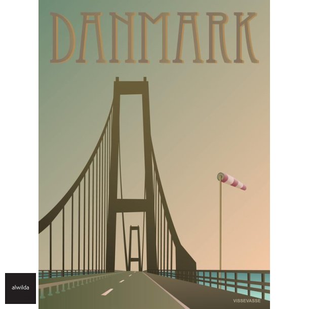 Vissevasse - poster, DANMARK, NY LILLEBLTSBRO,  15x21 cm.