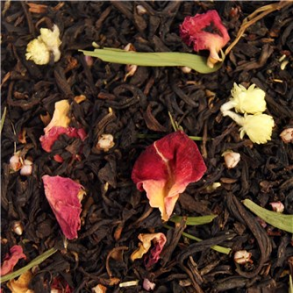 Farmors blomster te - sort te med rosenblade, bambusblade &  lyngblomster 