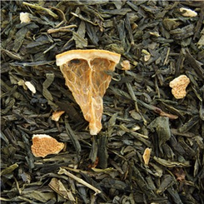 Grn forrs te med citron & appelsinskiver