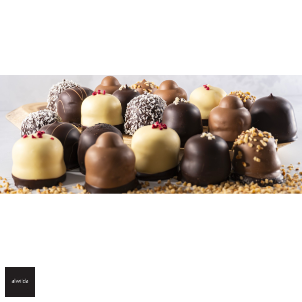 Fldeboller mrk chokolade &amp; marcipanbund  Frellsen  KAN KUN AFHENTES I VORES FYSISKE BUTIK