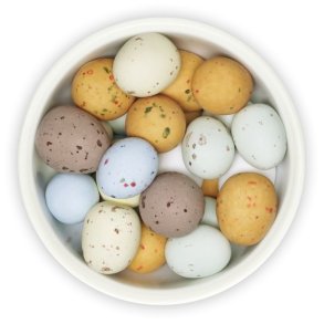 P�ske �g med marcipan & chokoladetr�ffel med fransk drage� - pakket i spidspose med natursnor 