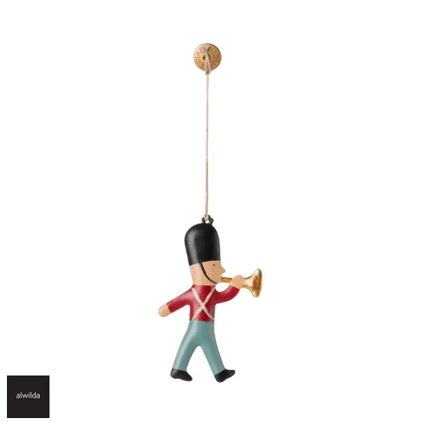 Garder med trompet 2025,  metal ophng,  H: ca. 9 cm. - 