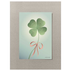 Vissevasse kort - Minikort, - good luck, 7,5 x 10,5.