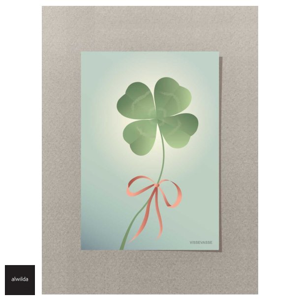 Vissevasse kort - Minikort, - good luck, 7,5 x 10,5.