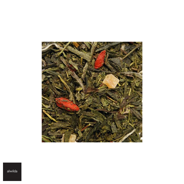 Hvid &amp; grn te blend med Havtorn papayastykker, havtornbr &amp; gojibr 