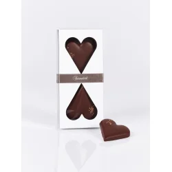 Summerbird - kologiske marcipanhjerter, 2 stk. med mrk chokolade i gaveske 