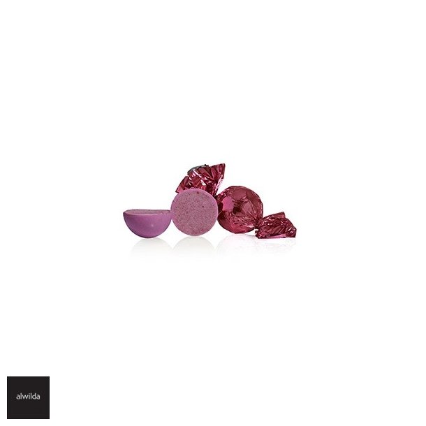 Chokoladekugle bordeaux - hvid chokolade med hindbr &amp; lakrids