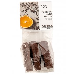 Honningkagesnitter med mrk chokolade & appelsinsmag 