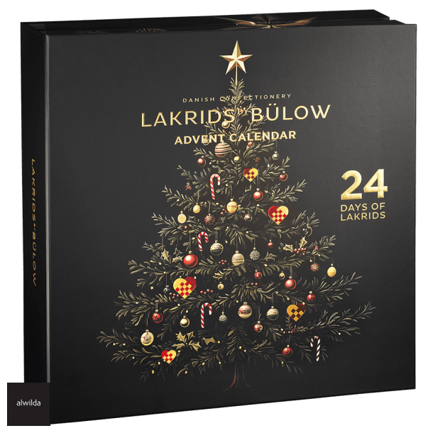 Julekalender med lakrids, 2 stykker til hver dag. BLOW 1-24