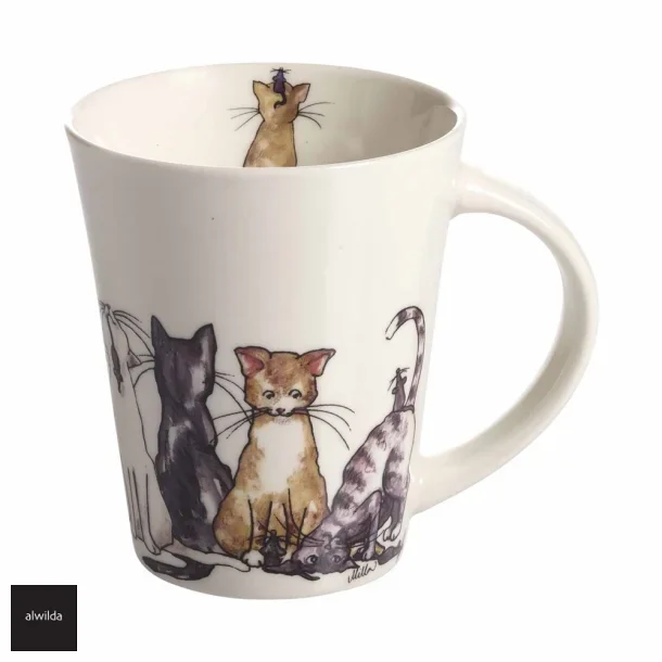 Krus med katte, 35 cl.