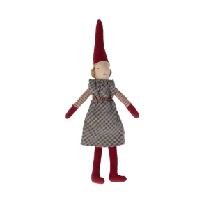 Kravlenisse 2023, pige grn kjole - 25 cm. med magnet i hnd 