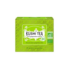 Kusmi tebreve, �KOLOGISK Gr�n ingef�r & citron - pakke med 20 breve 