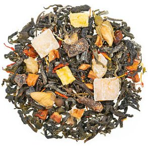 Gr�n te med Litchifrugt, fersken & papaya