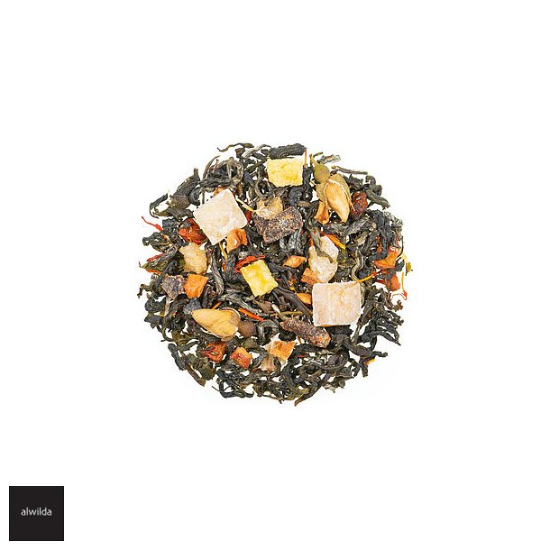 Gr�n te med Litchifrugt, fersken &amp; papaya