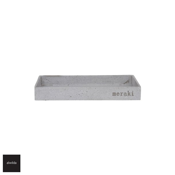Meraki bakke i pulveriseret sten, Resin.  30x20 cm, H.: 3,5 cm