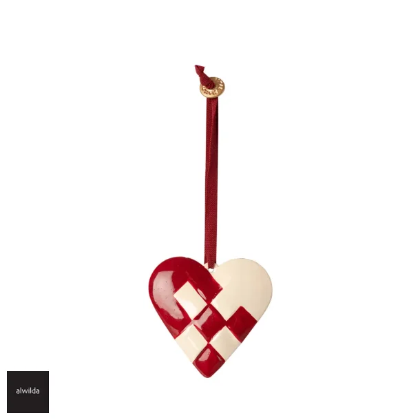 Maileg ophng,   metalhjerte i rd - Hjde: 6 cm Bredde: 6 cm