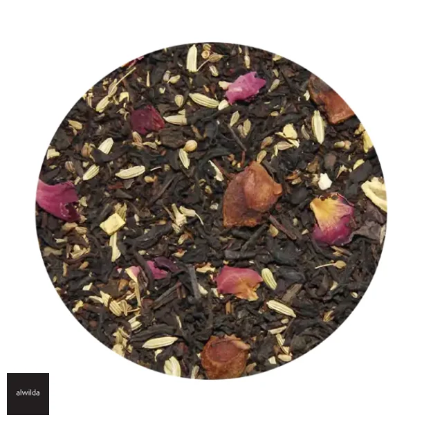 Midnight fudge - Sort te med lakridsrod, anis- &amp; fennikelkerner, stjerneanis &amp; rosenblade