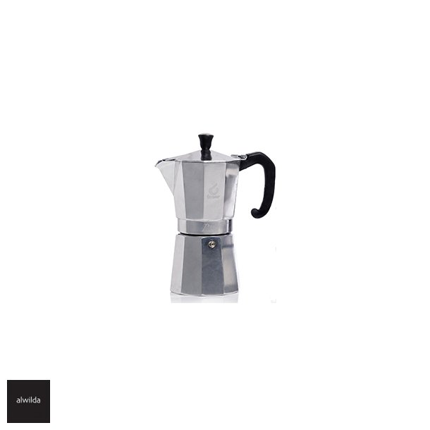 Miss Mokka, espressokande Forever i aluminium,  Induktion. 3 kop.