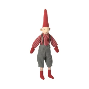 Nisse str. 2 /2025 - dreng 31 cm. - stribet skjorte & seler