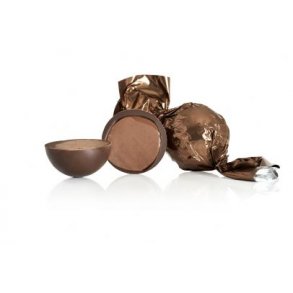 Chokoladekugle lys brun - mrk chokolade m. nougat, karamel & havsalt - Dansk produceret