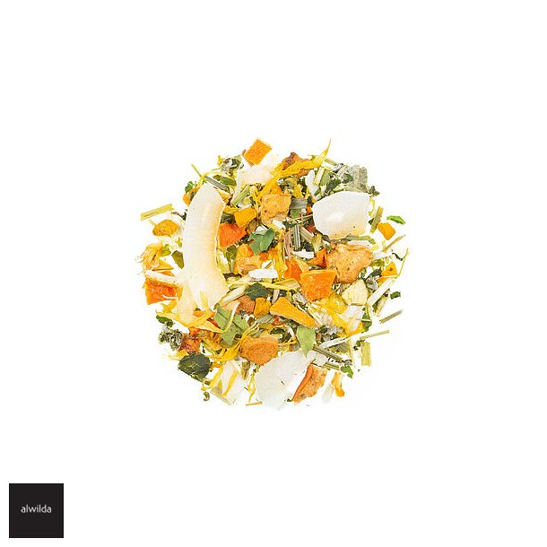 KOLOGISK urteblanding med lemon, ble, kokos, moringa, gulerod &amp; vanilje