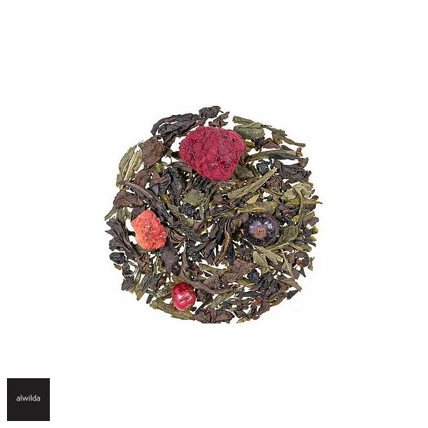 Oolong te med solbr, hindbr, jordbr &amp;  hyldeblomst