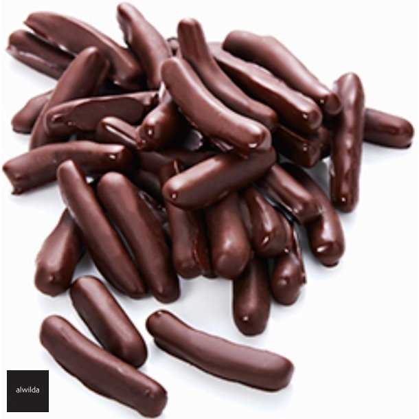 kandiseret Orangeskal med chokolade - pakket i cellofanpose